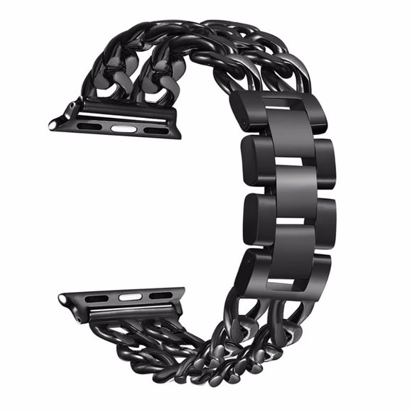 NEW INS Style Adjustable Stainless Wrist Strap Band For Apple Watch - Black - Picture 12 of 15
